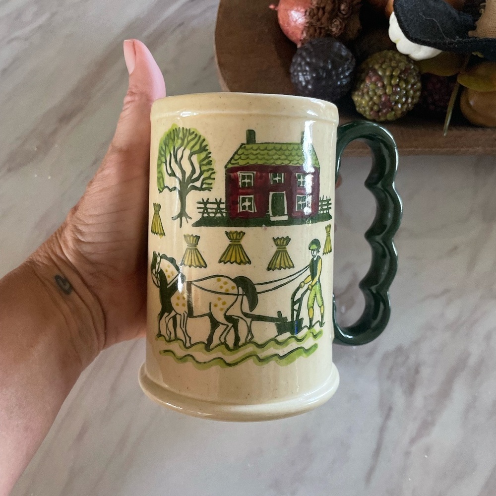 VTG POTTERY POPPY TRAIL BY METLOX PROVINCIAL GRAND COFFEE/TEA MUG/BEER STEIN